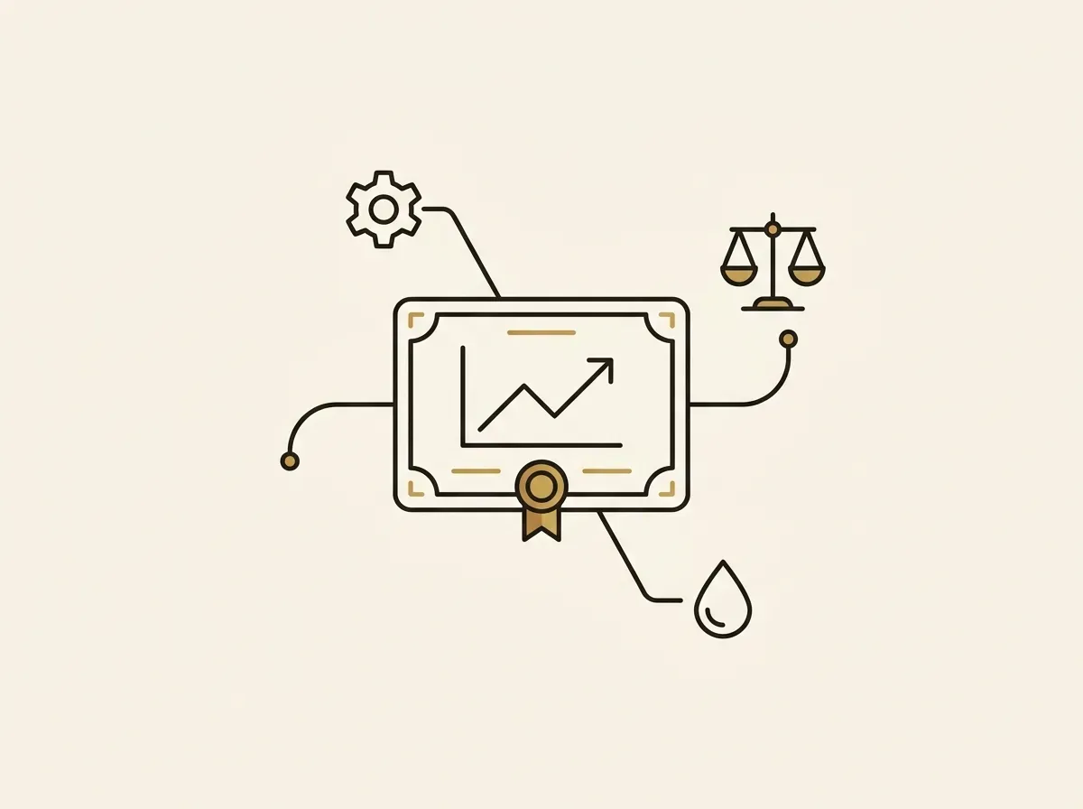 An icon of a stock connected by lines to icons for finance protocols, representing its use in DeFi.