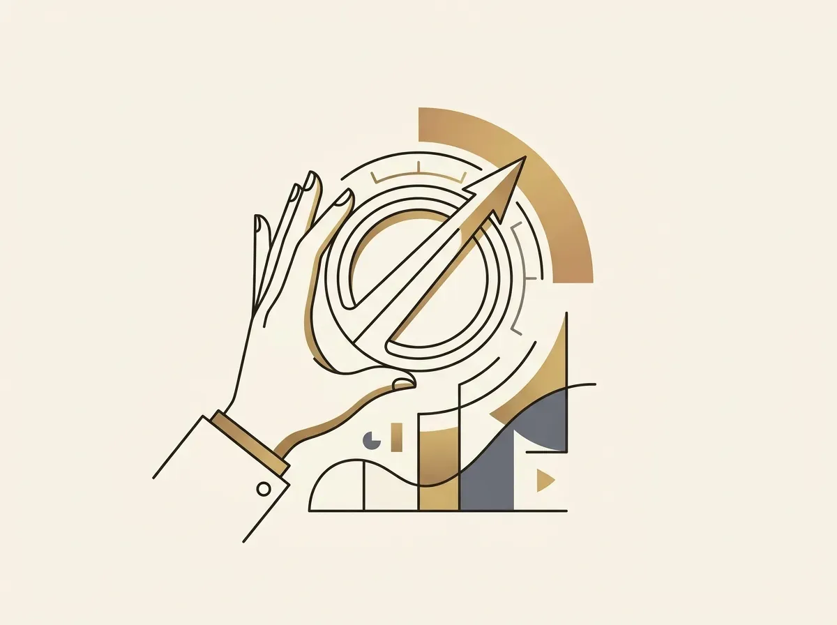 A hand adjusting a circular dial, symbolizing setting slippage tolerance.