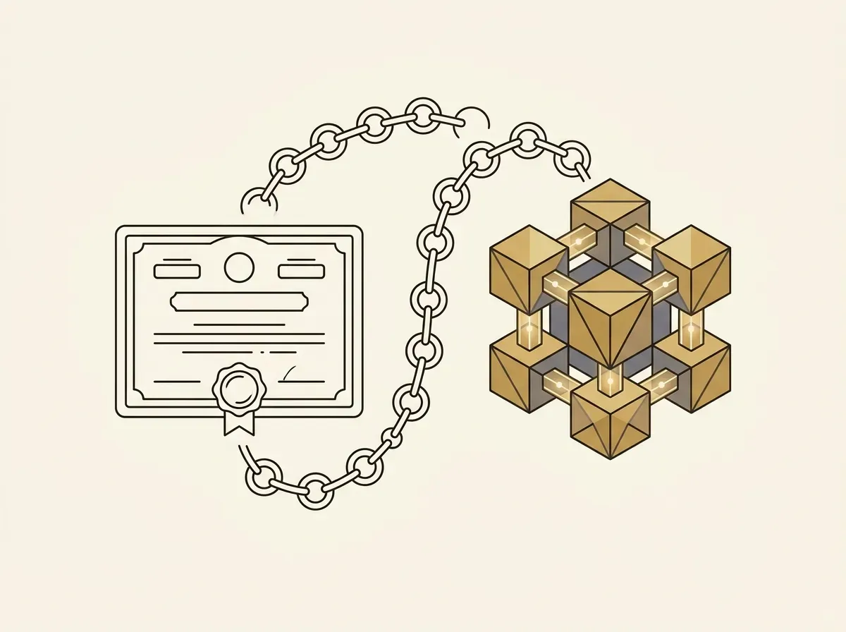 A share certificate transforming into a digital token, representing tokenized equity.