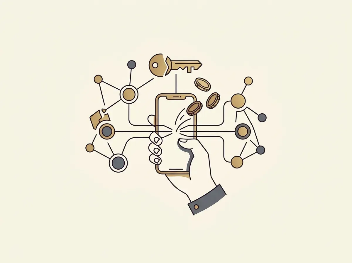 User connecting a digital wallet to a secure platform.