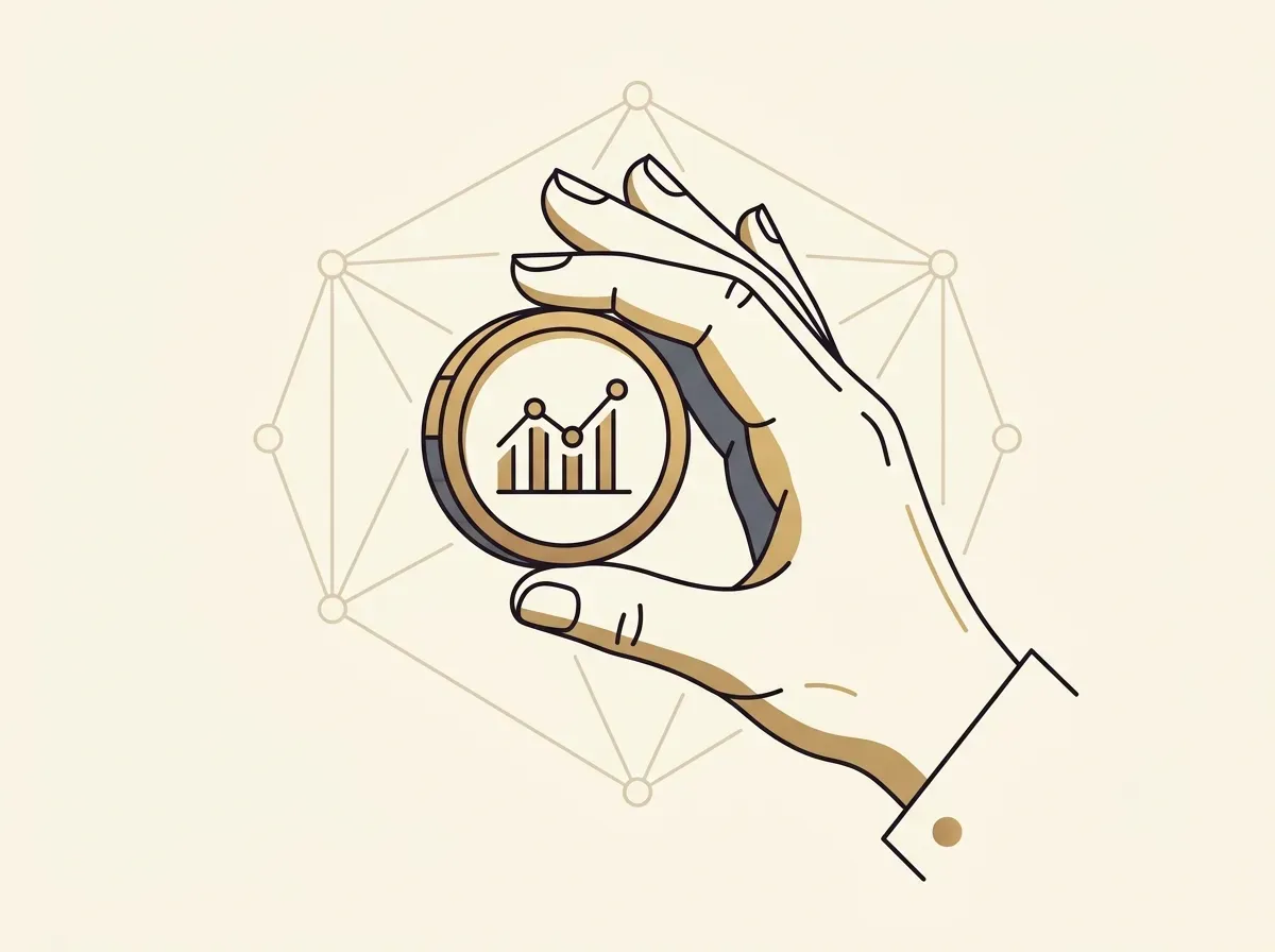 A hand securely holding a token, symbolizing self-custody and direct control over digital assets.