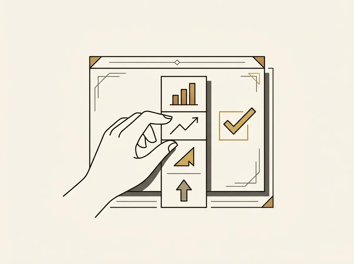 Hand selecting a stock on a digital trading interface, confirming a purchase.