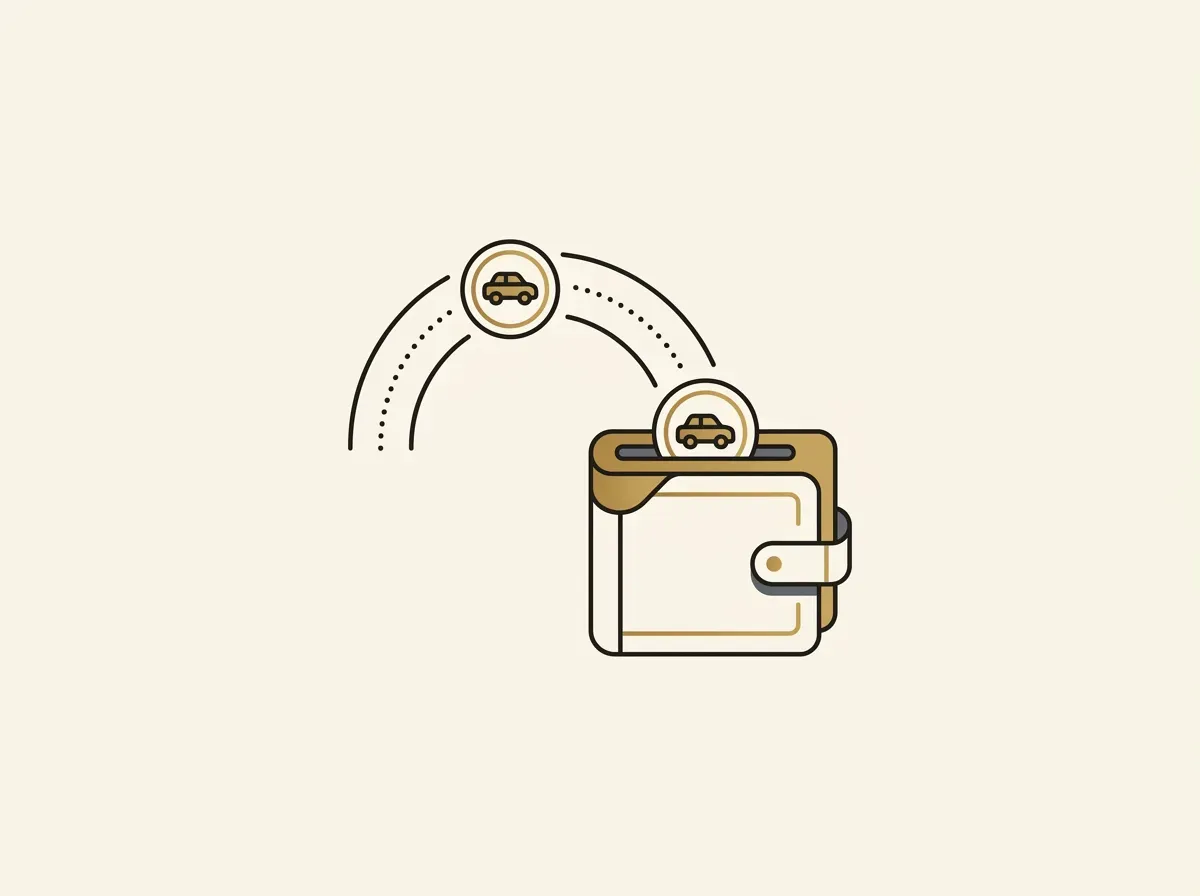 A token representing an electric vehicle stock is deposited into a self-custody crypto wallet.