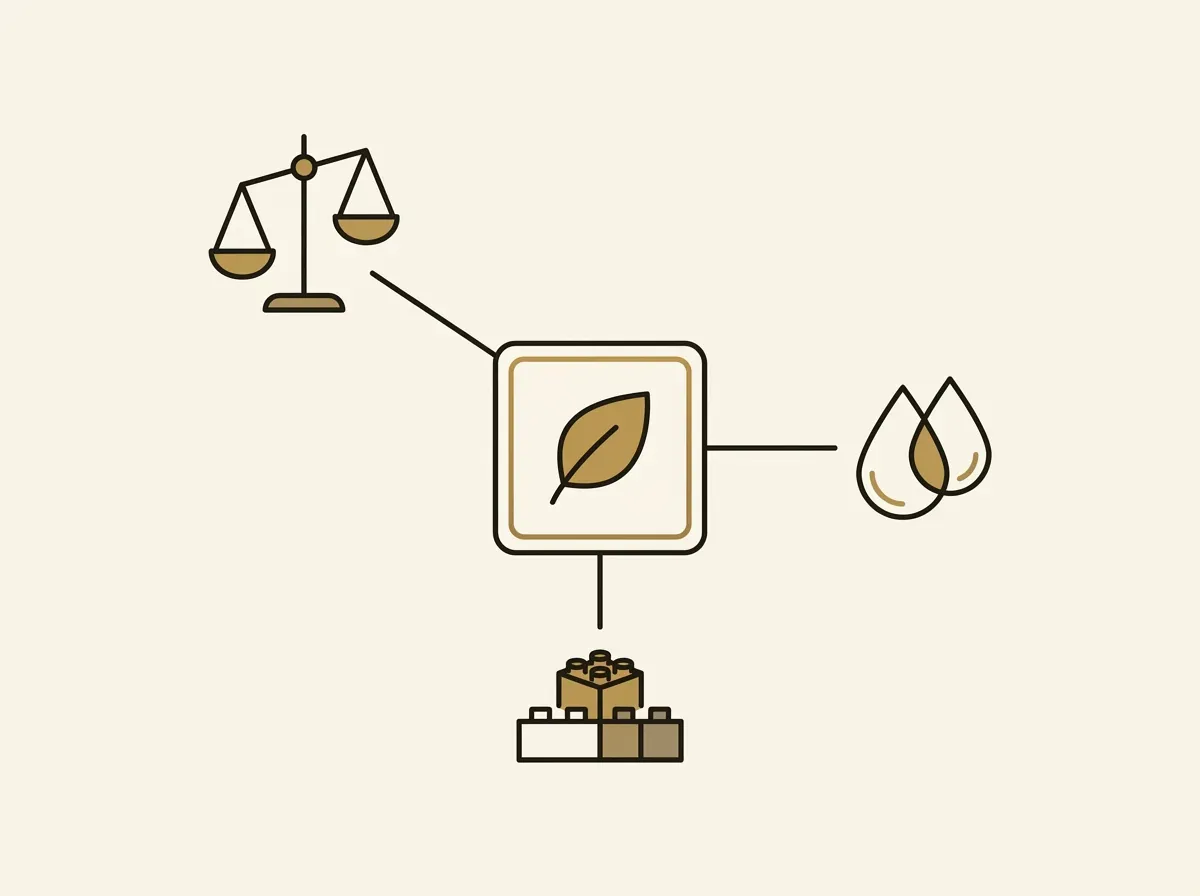 A central tokenized stock icon connecting to other decentralized finance application icons, showing composability.