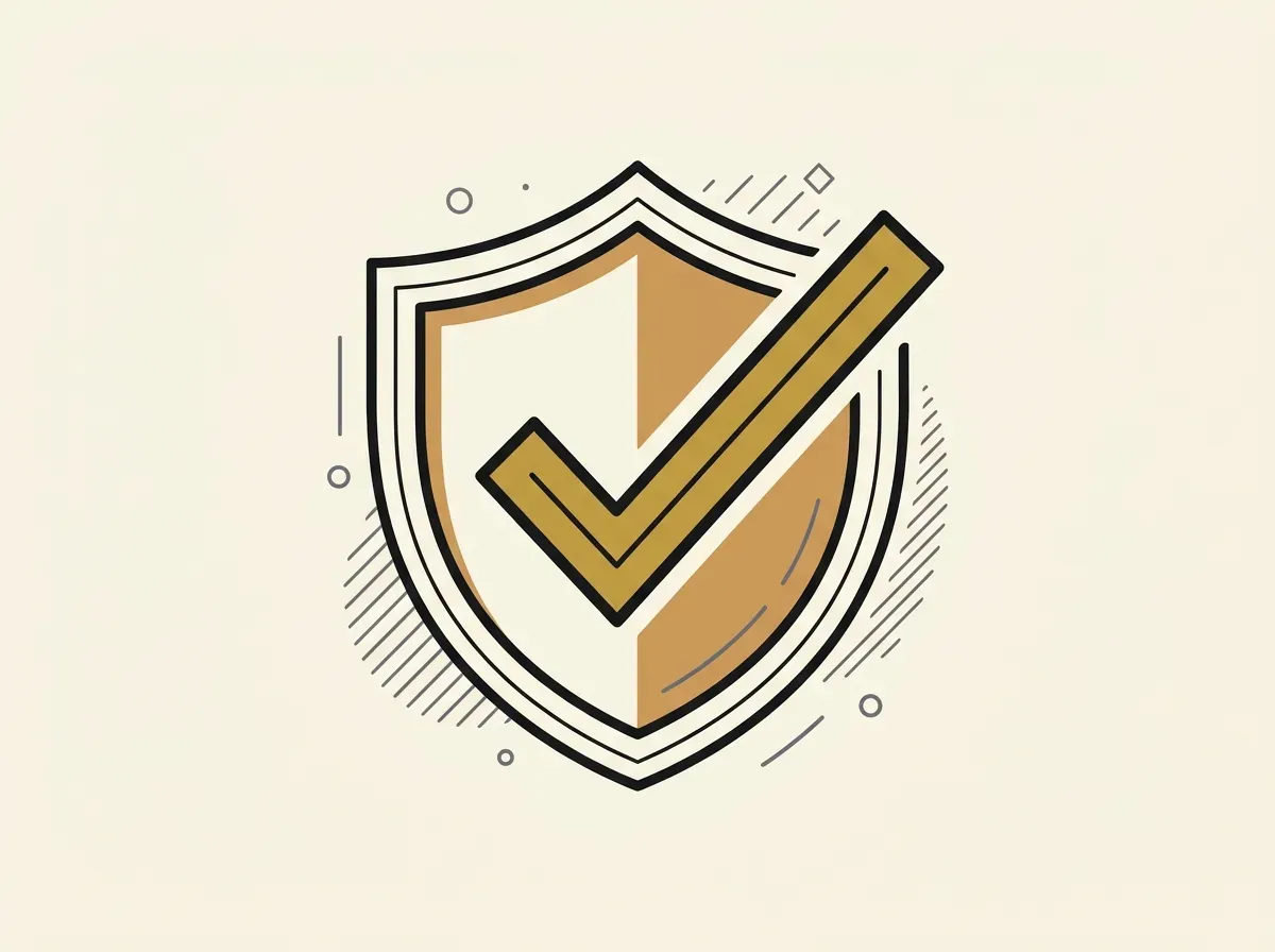 A shield icon with a checkmark, symbolizing the security and verification of tokenized asset holdings.