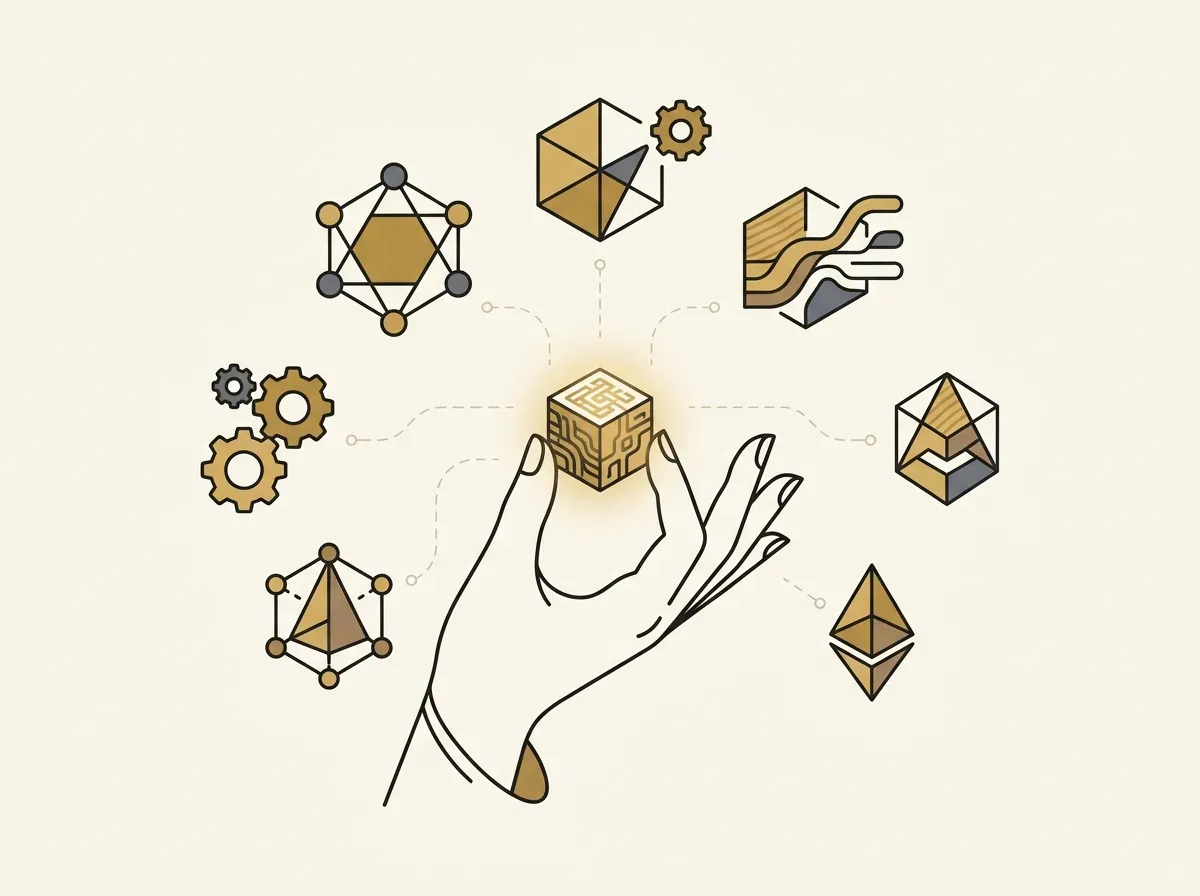 A person holds a digital asset in their hand, which can connect with other financial protocols.